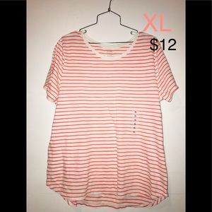 Old navy coral striped t shirt